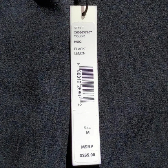 NWT Alice + Olivia Black and Lemon Dorma Dress Medium - Picture 8 of 10